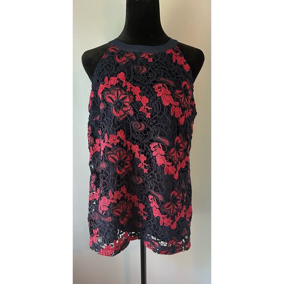 Banana Republic Tops - Banana Republic Floral Crochet Lined Tank Tank